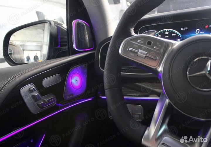 Mercedes gle v 167 сетки с подсветкой твитеры