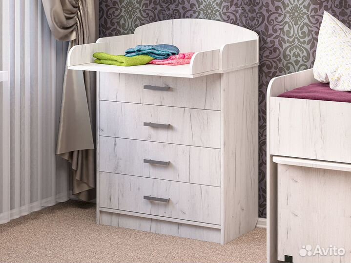 Комод пеленальный кп-1, 1130х800х450, 4 ящика