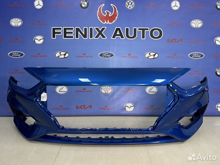 Бампер Хендай Солярис 2 с 17-20 г. Синий