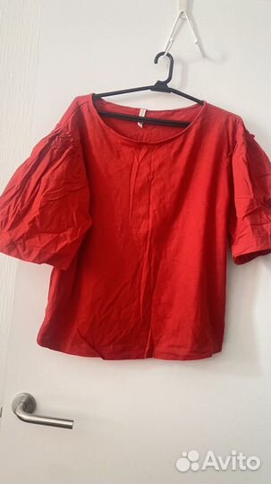 Футболка с дутыми рукавами нарядная