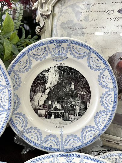 Антикварные тарелки Sarreguemines