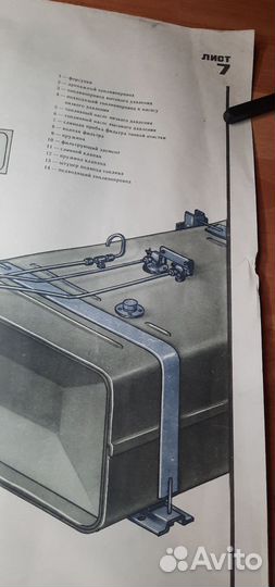 Плакат СССР система питания Камаз