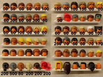 Детали lego мужские-женские причёски и Шапки