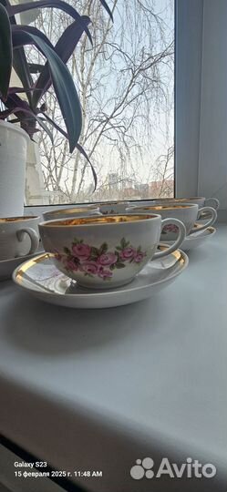 Чайный сервиз СССР (цветы)