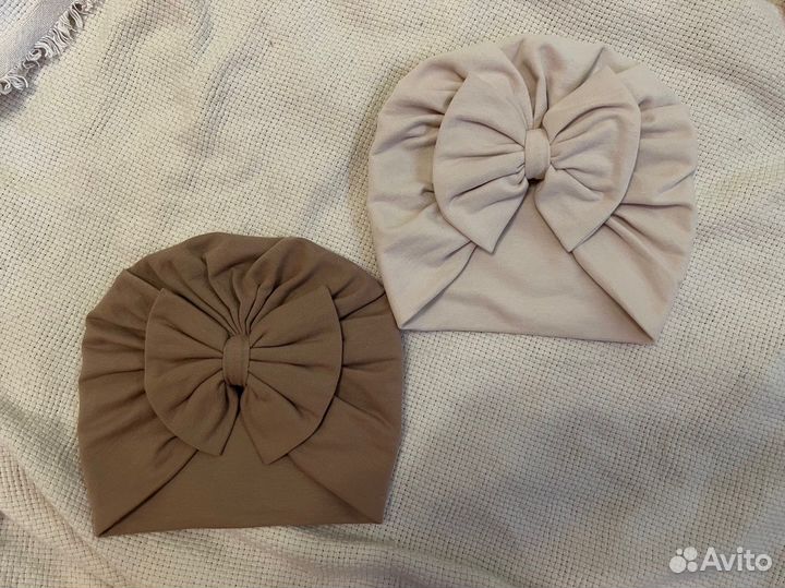 Чалма детская летняя для двойни