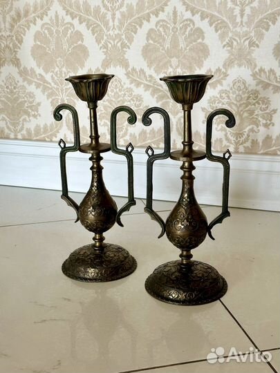 Подсвечник большой бронза СССР