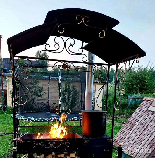 Мангал с печью