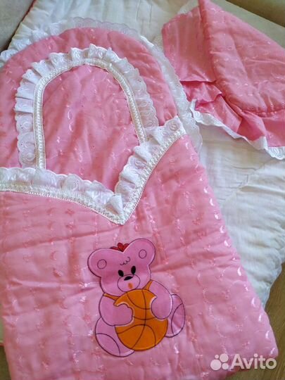 Конверт+одеяло для новорожденной