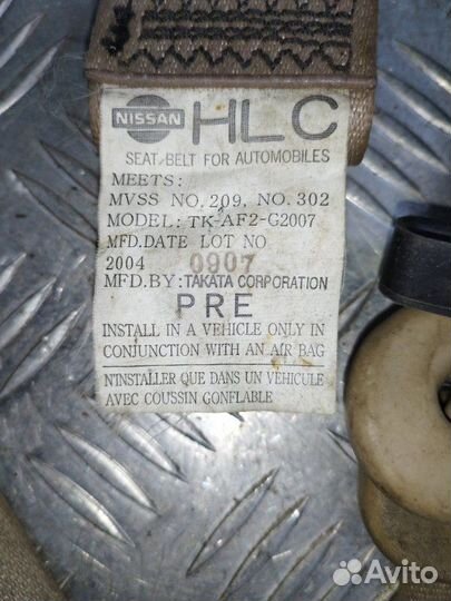 Ремень безопасности передний правый Nissan Murano