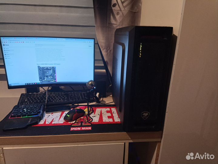 Комплект мать+проц+башня+корпус