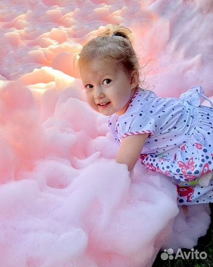 Разноцветное пенное шоу в Кургане