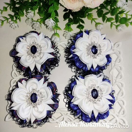 Резинка для волос,школьные бантики камелии