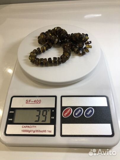 Бусы и браслеты 'шайбы'из дикого янтаря