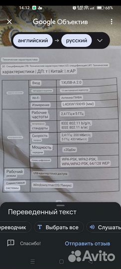 Wifi адаптер ugreen