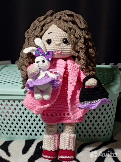 Кукла ручной работы с, одежда съемная, каркас в р