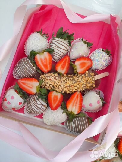 Букет из клубники в шоколаде, наборы