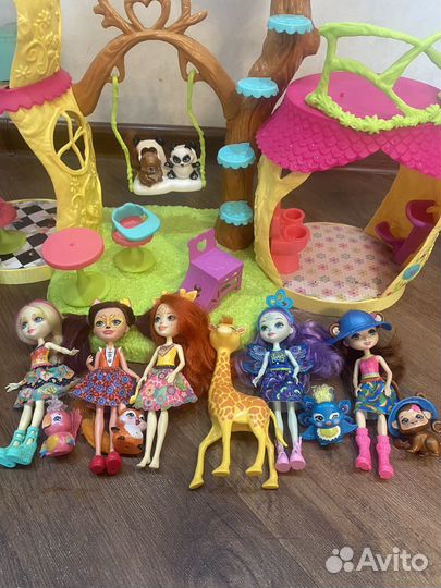 Enchantimals Лесной дом, Корабль, 5 кукол+питомец