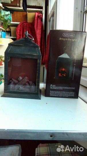 Светильник - фонарь вечерний камин