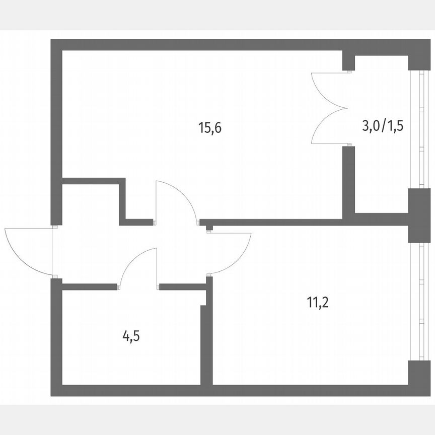 1-к. квартира, 36,6 м², 2/9 эт.