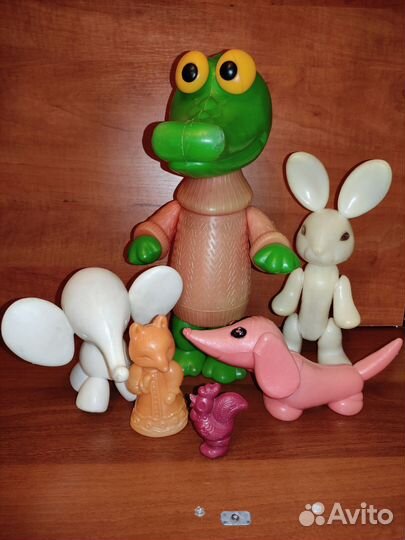 Игрушка крокодил собака лиса петух машина мишка