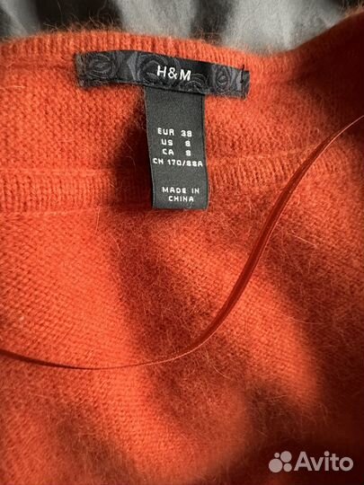 Кардиган H&M укороченный 40 ангора, 30 шерсть