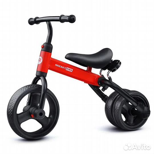 Беговел-велосипед 4 в1 Rocket 10 колеса EVA