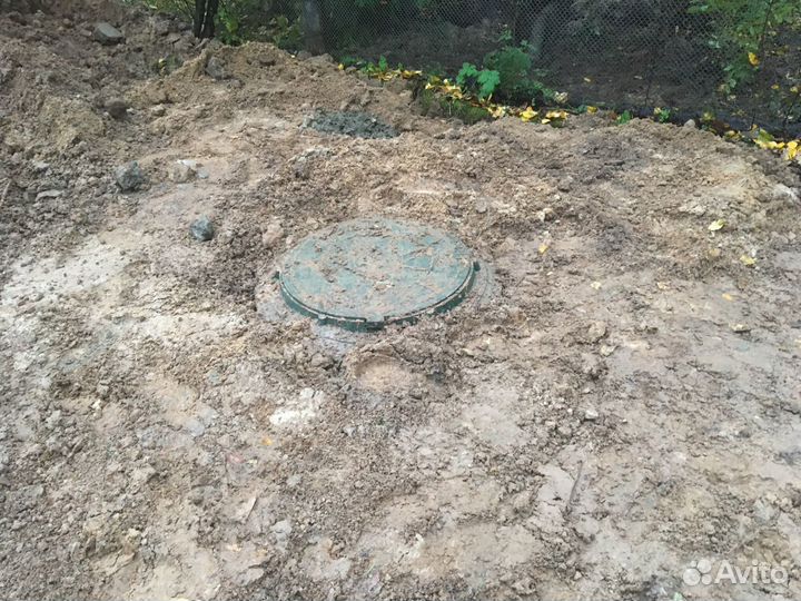 Септик, сливная яма из жб колец, скважина под ключ