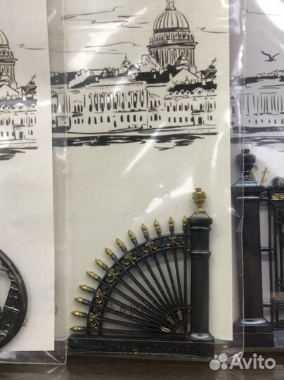 Магнит литьё «виды Санкт-Петербурга»