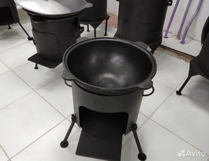 Кaзан чyгунный 12 лит с пeчкой