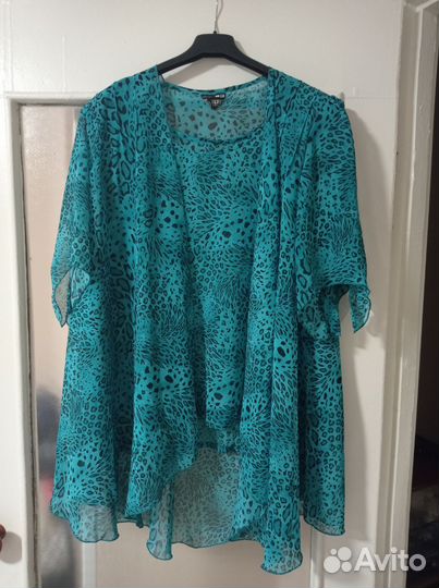 Блуза шифоновая большой размер