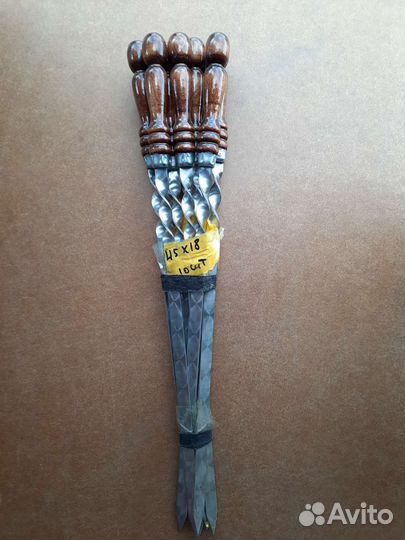 Шампура из нержавейки с деревянной ручкой