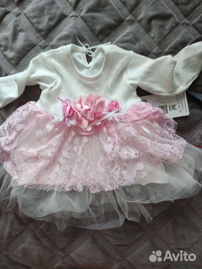 Платье для новорождённых 56-62