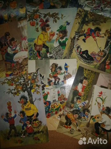 Открытки. Ежи. гдр. Коллекция. 28 шт