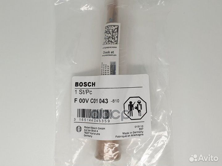 Клапан инжектора со штоком Bosch F00VC01043