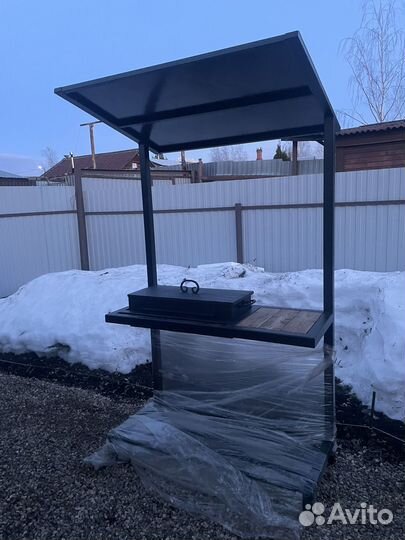 Мангал с крышей