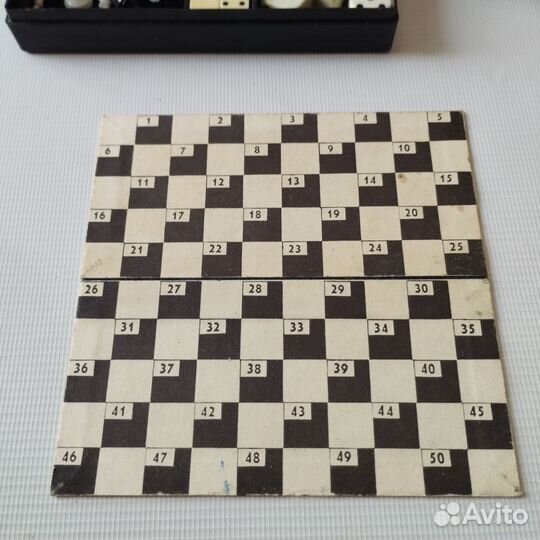 Дорожный набор ссср.Шахматы, шашки,домино