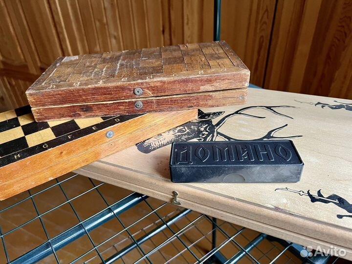 Набор настольных игр СССР шахматы домино ретро