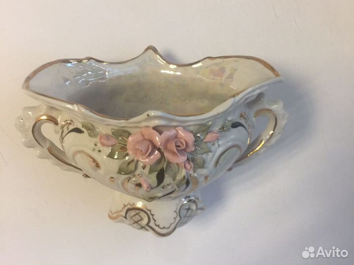 Вазочка-конфетница форфор