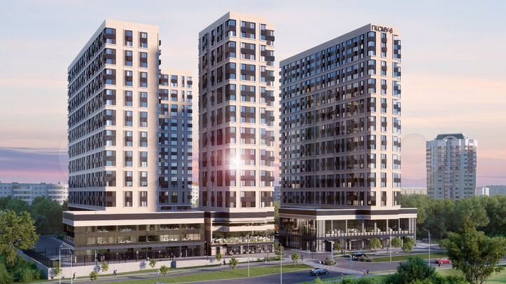 2-к. апартаменты, 59,7 м², 2/22 эт.