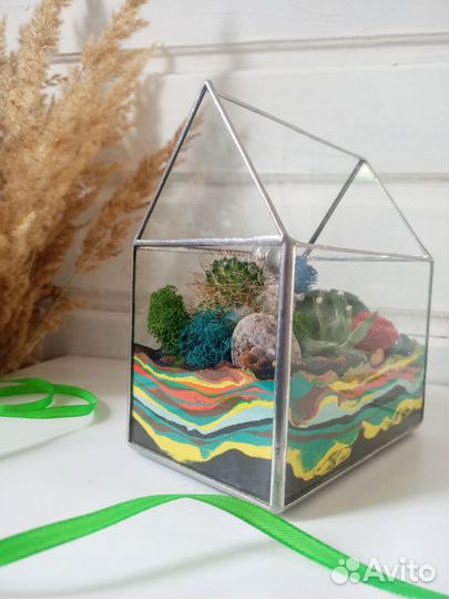 Флорариум с кактусами и Космонавтом