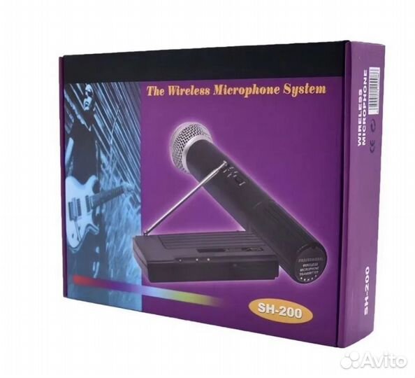 Микрофон беспроводной с базой shure SH-200