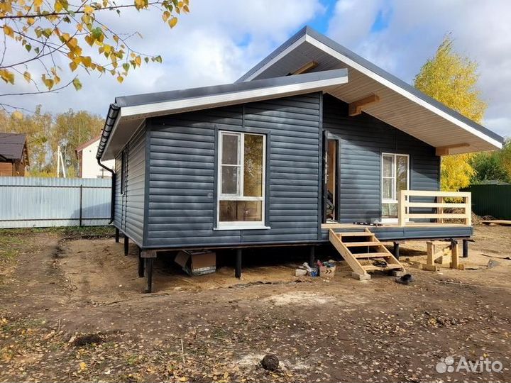 Одноэтажный каркасный домик К1-8 KR-4155