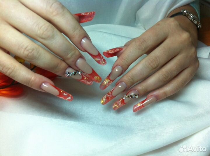 Маникюр коррекция ногтей