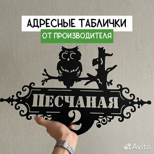 Адресные таблички на частный дом из металла