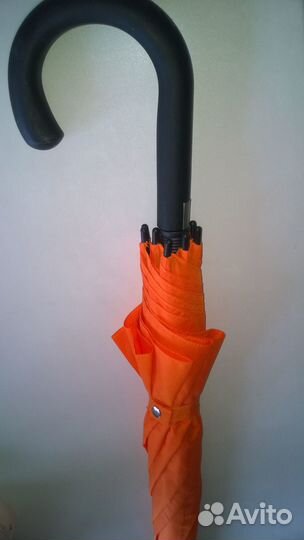 Зонт трость, оранжевого цвета, новый