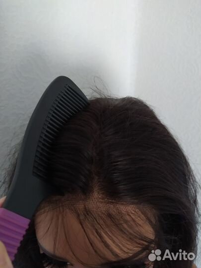 Парик на сетке система из натуральных волос брюнет