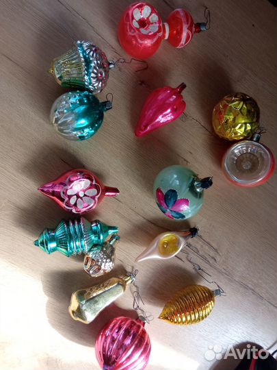 Елочные игрушки из СССР стекло