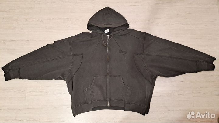 Зип худи vetements deconstructed cut up
