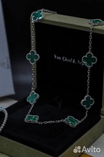 Колье, серьги, браслет в стиле Van Cleef