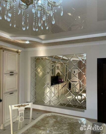 Зеркало стекло фацетом